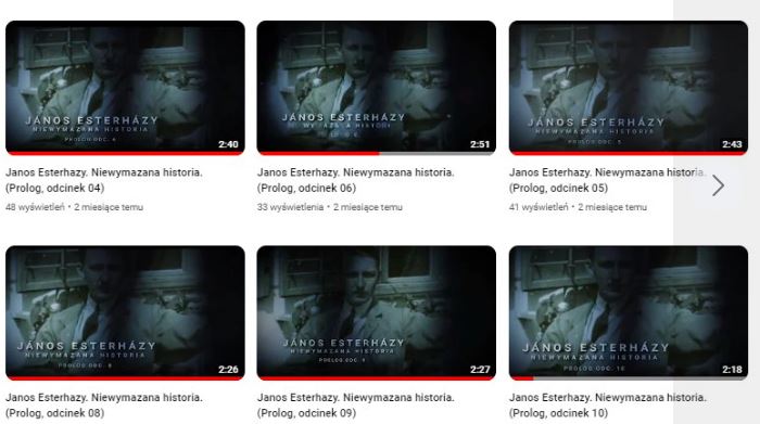 11 odcinków prologu na YouTube
